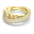 Swarovski Rota cocktail ring Mixed cuts, White, Gold-tone plated - 5661056