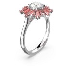 Swarovski Sunshine ring Mixed cuts, Sun, Pink, Rhodium plated - 5642967 