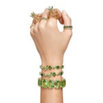 Swarovski armband Gema Mixed cuts, Green, gult - 5652822