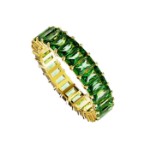 Swarovski Matrix ring Baguette cut, Green, hvitt -  5648911