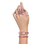 Swarovski klokke Octagon cut bracelet, pink, rose - 5630837