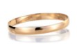 Armbånd gull. Classic armring buet profil, gult gull 14 kt, 8 mm - 01GU8065 