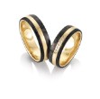 Gifteringer med carbon, diam. 0.039 ct, 6 mm. Carbon - 4806507