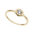Gullring sekskant med zirkonia - BUR625183