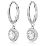 Swarovski øredobber Constella drop Round cut, Pavé, hvitt - 5636270