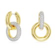 Swarovski øredobber Dextera hoop Asymmetrical design, Interlocking loop, gult - 5668818