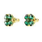 Swarovski øredobber Idyllia stud Clover, gult - 5666236