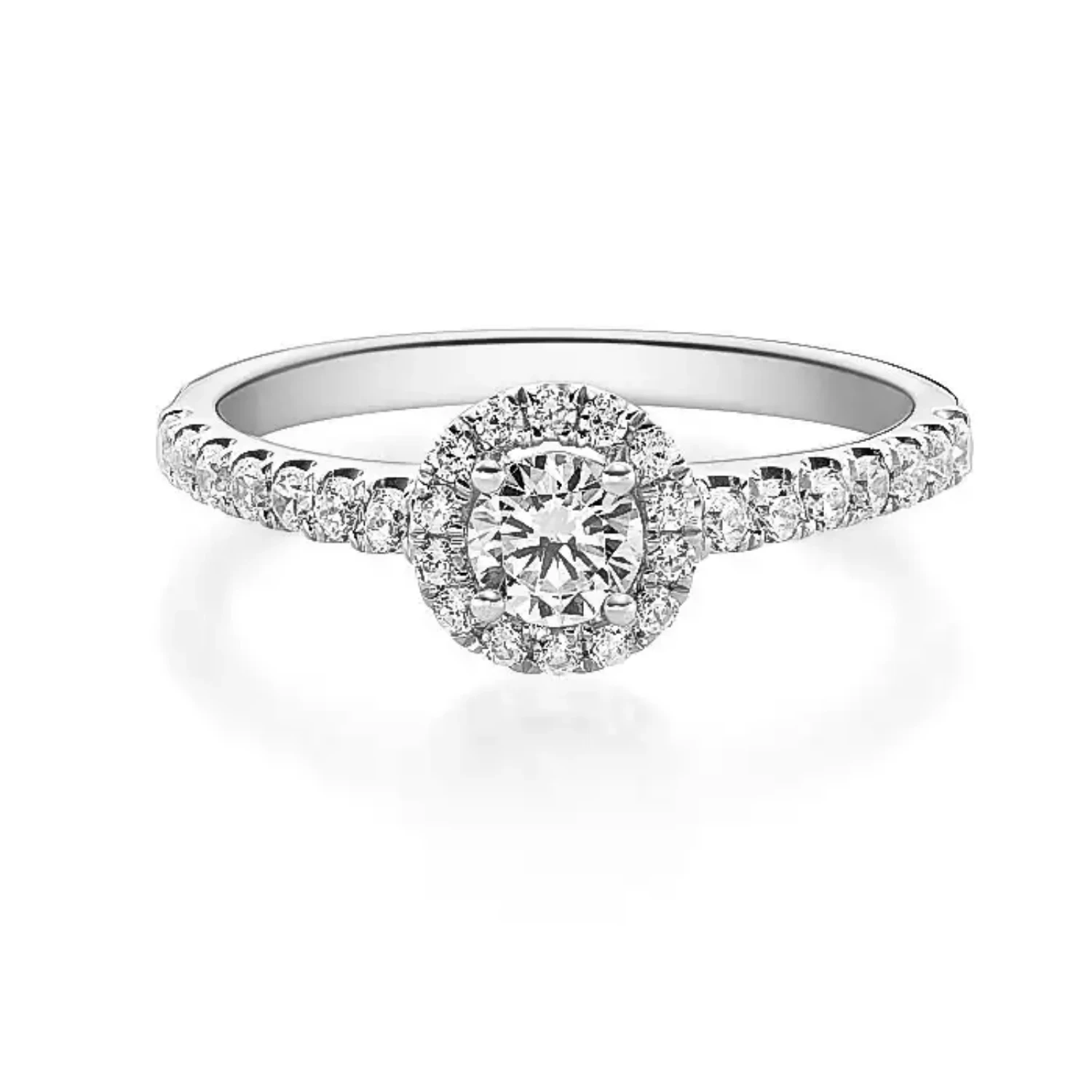 Halo diamantring med diamanter 0,40 carat TW-SI - 1588