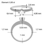 Diamantring Frøya med 0,50 ct TW-Si - 3105050