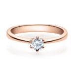 Diamantring forlovelsesring 0,25 ct i 14kt gull. Diona - 18001025