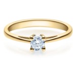 Diamantring forlovelsesring 0,25 ct i 14kt gull. Soria - 18010025