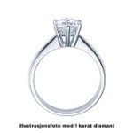 Diamantring forlovelsesring 0,25 ct i 14kt gull. Diona - 18001025