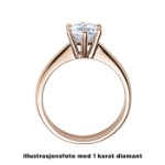 Diamantring forlovelsesring 0,25 ct i 14kt gull. Diona - 18001025