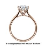 Diamantring forlovelsesring 0,70 ct i 14kt gull.  Leticia - 18007070