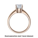 Diamantring forlovelsesring 0,70 ct i 14kt gull. Lilya - 18008070