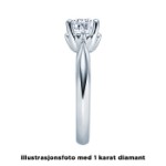 Diamantring forlovelsesring 0,70 ct i 14kt gull. Naima - 18009070