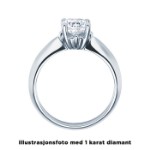 Diamantring forlovelsesring 0,70 ct i 14kt gull. Naima - 18009070