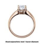 Diamantring forlovelsesring 0,70 ct i 14kt gull. Naima - 18009070