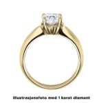 Diamantring forlovelsesring 0,40 ct i 14kt gull. Naima - 18009040 