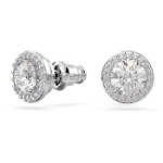 Swarovski øredobber Constella stud Round cut, Pavé, White, Rhodium plated - 5636269