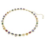 Swarovski collie Stilla Mixed cuts, Multicolored, Gold-tone plated - 5662915