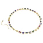 Swarovski collie Stilla Mixed cuts, Multicolored, Gold-tone plated - 5662915