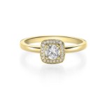 Diamantring med 0.39 ct,  gult gull 18 kt - 159130gg