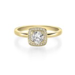 Diamantring med 0.59 ct, gult gull 18 kt - 159150gg