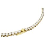 Swarovski collier Matrix Tennis Round cut, White, Gold-tone plated - 5681795