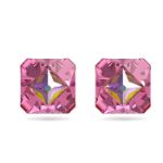 Swarovski øredobber Ortyx stud Pyramid cut pink, gold-tone plated - 5614062