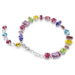 Swarovski armbånd Gema bracelet Mixed cuts, Multicolored, Rhodium plated - 5656427