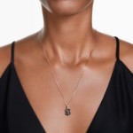 Swarovski smykke Swan, Small, Black, Rose gold-tone plated - 5678046