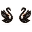 Swarovski øredobber Swan stud, Black, Rose gold-tone plated - 5684608