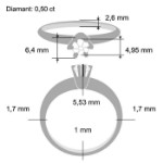 Diamantring Frøya med 0,50 ct D-Si1 - 3105050