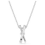 Swarovski smykke Hyperbola pendant Mixed cuts, Twist, White, Rhodium plated - 5689723