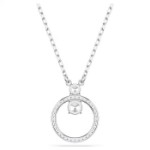 Swarovski smykke Constella pendant Pavé, Round cut, White, Rhodium plated - 5692261