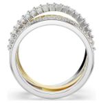  Swarovski Hyperbola ring Mixed cuts, White, Mixed metal finish - 5689729