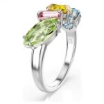 Swarovski Gema ring Mixed cuts, Multicolored, Rhodium plated - 5692407