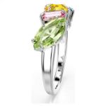 Swarovski Gema ring Mixed cuts, Multicolored, Rhodium plated - 5692407