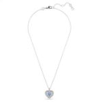 Swarovski smykke Idyllia pendant Heart, Blue, Rhodium plated - 5680403