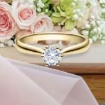 Bilde av Forlovelsesring med Lab Grown diamant i 0.50 ct og River (E) - VVS2 - LG0501807gg