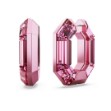 Swarovski øredobber Lucent hoop earrings Octagon shape, Small, Pink - 5680783