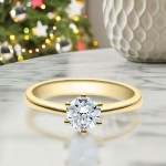 Bilde av Forlovelsesring med Lab Grown diamant i 0.70 ct og River (E) - VVS2 - LG0701801gg