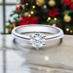 Bilde av Forlovelsesring med Lab Grown diamant i 0.70 ct og River (E) - VVS2 - LG0701801hg