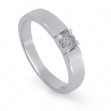 Iselin alliansering i hvitt gull med 0,20 ct diamant - 8501020