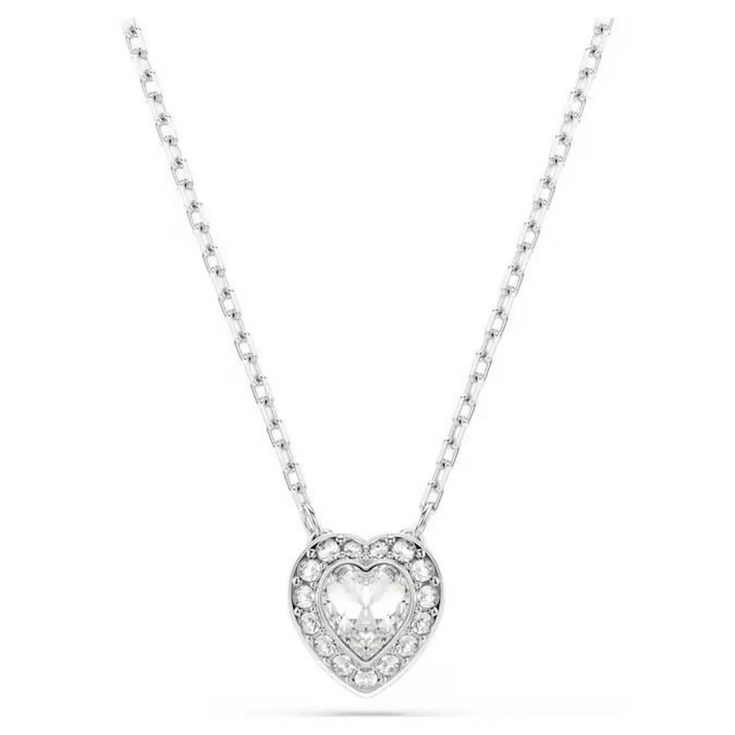 Swarovski smykke Ariana Grande x Swarovski pendant Mixed cuts, Heart, White, Rhodium plated - 5720852