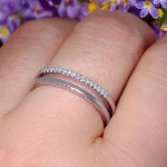Diamantring i 14kt gull med diam. 0,08 ct W-SI - bur537021