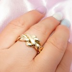 Gult gulls Libanon ring i 14 kt - 1959063