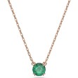 Swarovski smykke Stilla pendant Round cut, Green, Rose gold-tone plated - 5639753