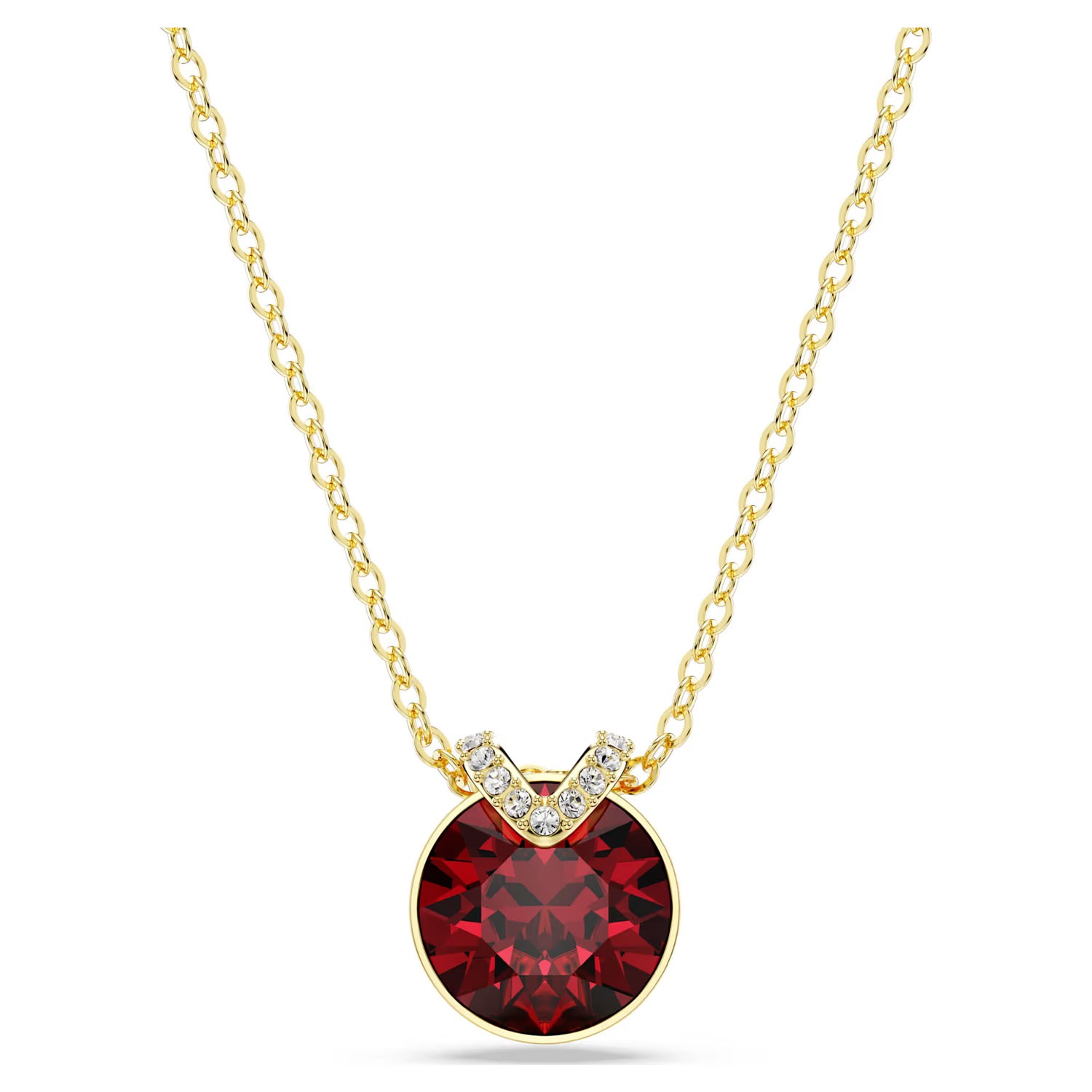 Swarovski smykke Bella V pendant Round cut, Red, Gold-tone plated - 5724287